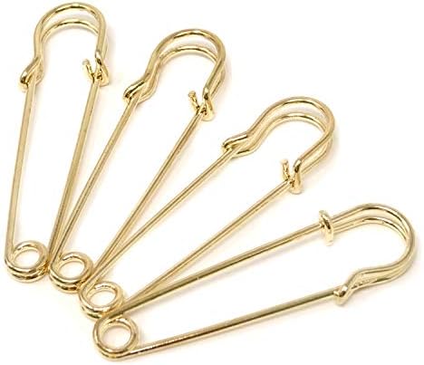 Honbay 30PCS 5cm/2Inch Brooches Heavy Duty Safety Pins for Blankets, Sweaters, Shawls, Kilts, Crafts (Gold)